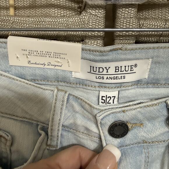 Judy Blue SKINNY FIT CAPRI Size 5/27 Light Wash Stretch Denim Mid-Rise NEW - Picture 6 of 11